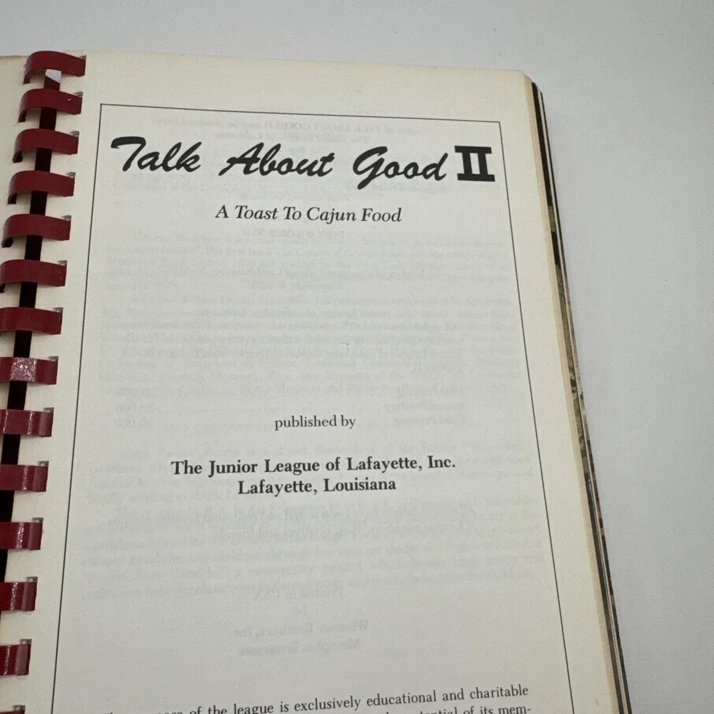 Vintage Talk About Good Cajun‎ Cookbook Junior League Lafayette LA 1980